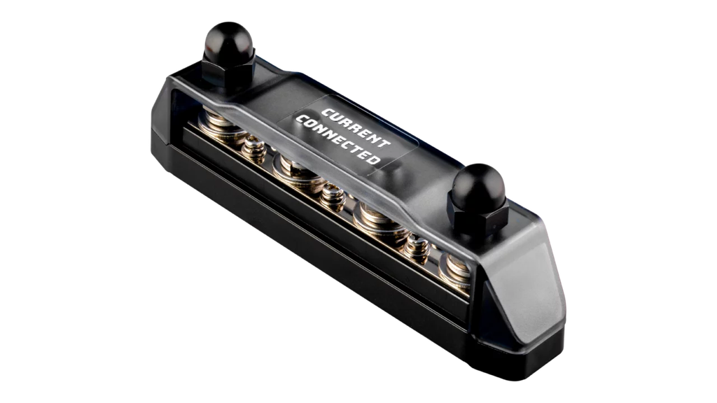 300A 4-Stud Bus Bars – Distribution Block w/Cover – Red/Black