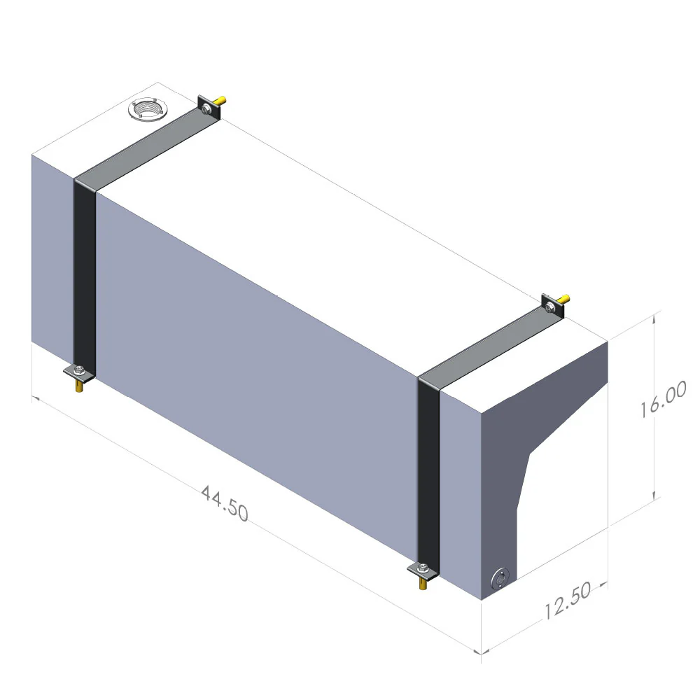 22 GALLON WHEEL WELL WATER TANK (DRIVERS SIDE)