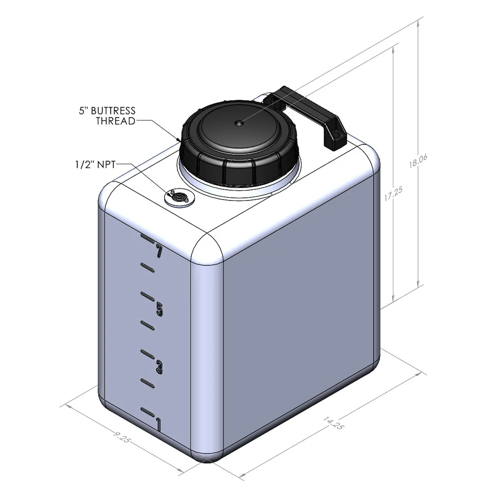 7 GALLON RV PORTABLE GALLEY GREY WATER TANK