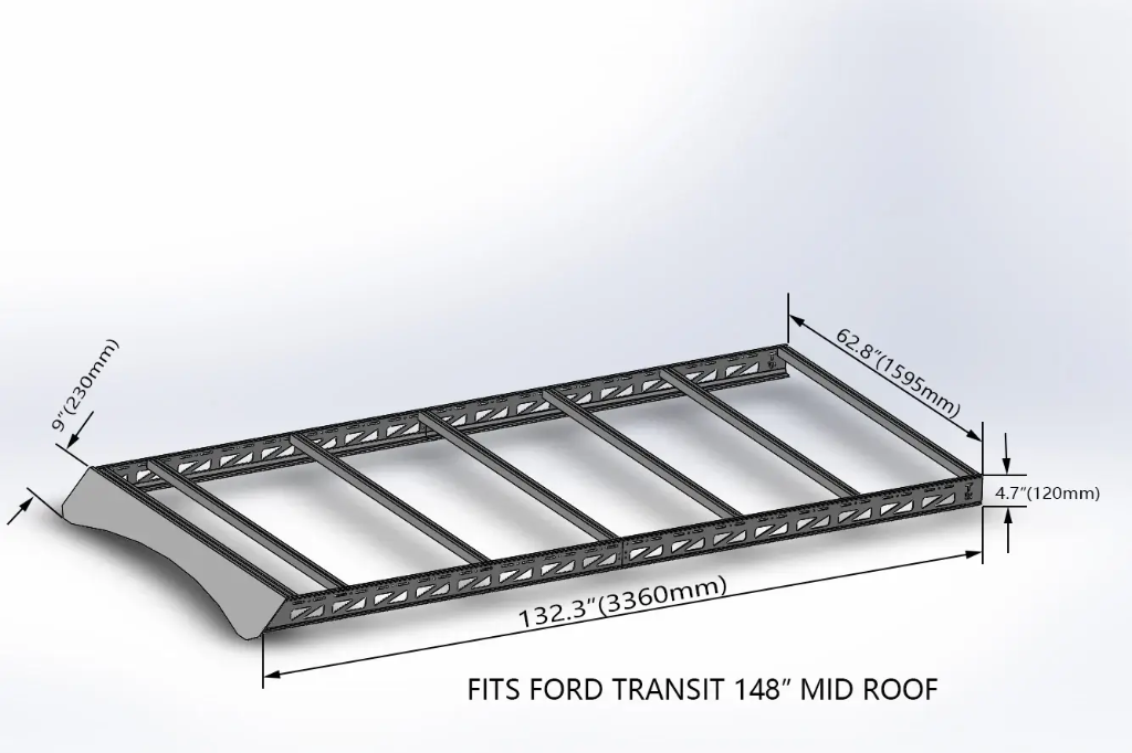 Ford Transit 148" Mid Roof - Modular Roof Rack