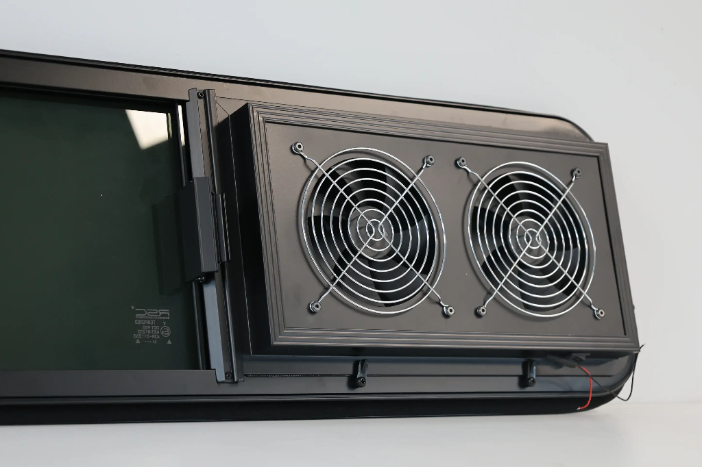 VW1033 Dual-Fan Half Slider Bunk Window