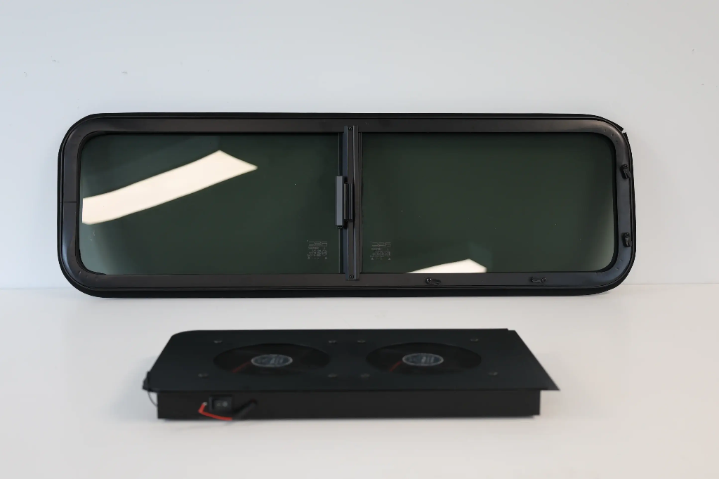 VW1033 Dual-Fan Half Slider Bunk Window