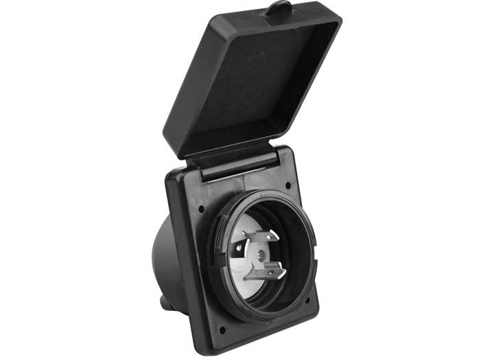 30A RV INLET - BLACK/WHITE