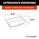 24" x 46" Bathtub - White