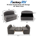 RV 40" Slate Dinette Booth with Table