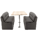 RV 38" Slate Dinette Booth with Table