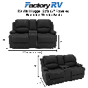 RV Wall Hugger Sofa 67" Powered Reclining Theater Seats