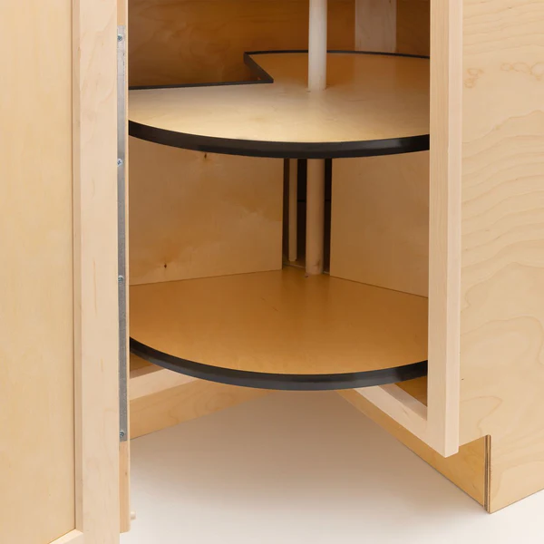 RV Lazy Susan Base Cabinet | Unfinished Maple