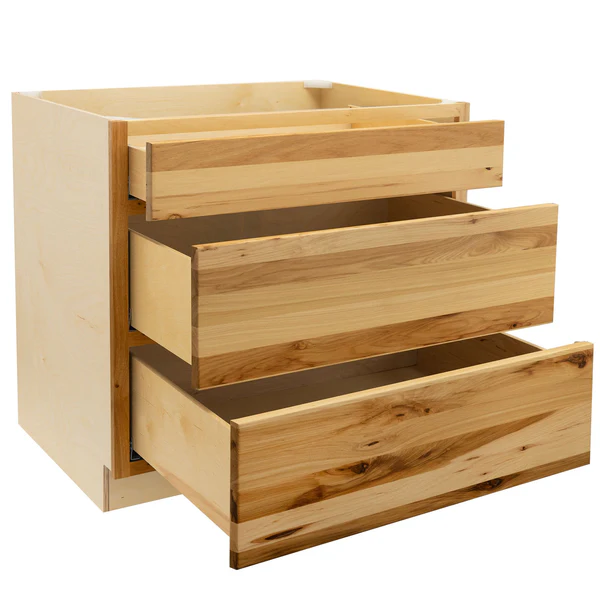 RV 3 Drawer Base Cabinet | Rustic Hickory