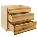 RV 3 Drawer Base Cabinet | Rustic Hickory