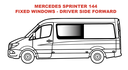 Fixed window - Driver Side Forward - MERCEDES SPRINTER
