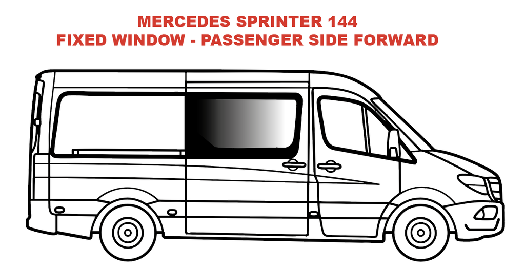 Fixed window - Passenger Side Sliding Door - MERCEDES SPRINTER