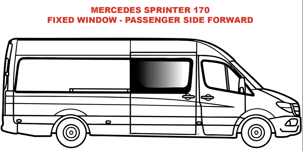 Fixed window - Passenger Side Sliding Door - MERCEDES SPRINTER