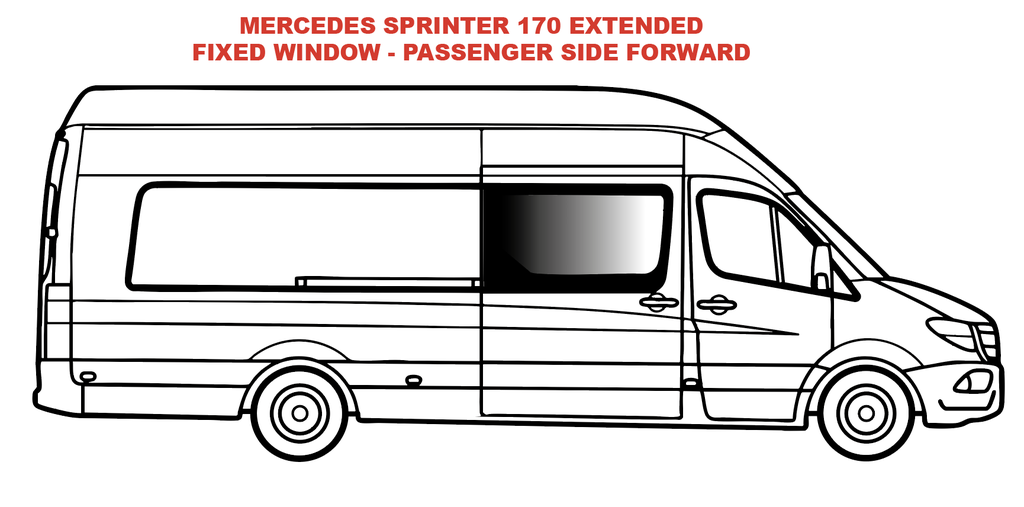 Fixed window - Passenger Side Sliding Door - MERCEDES SPRINTER