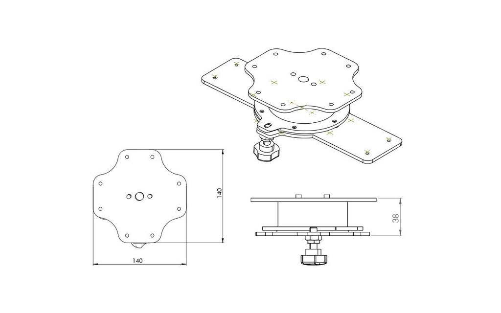 ROTO ROTATING TABLE LEG SUPPORT - LIPPERT 