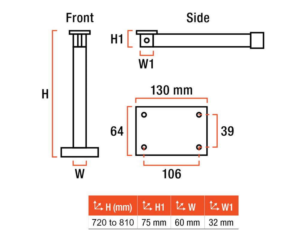 STAR TABLE LEG – VERSION 8 - LIPPERT 