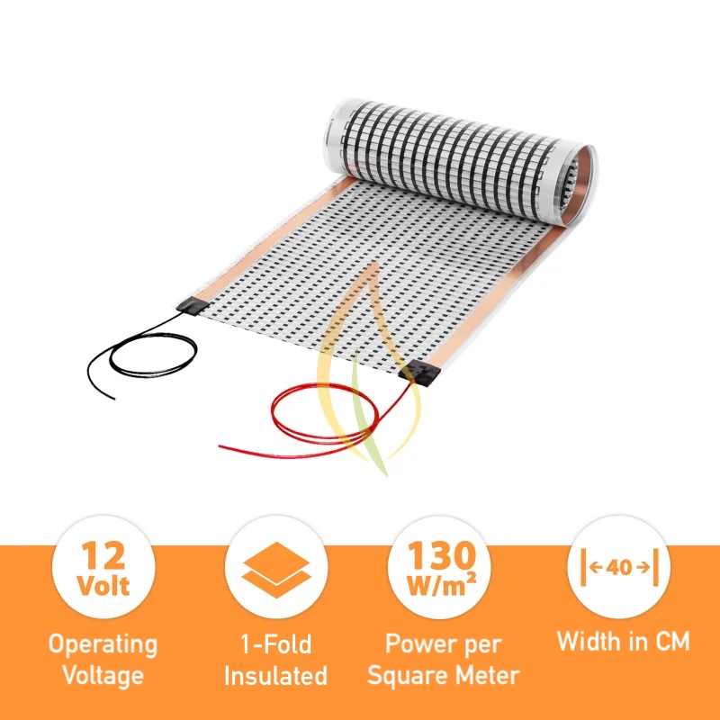 12V heating under floor film