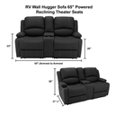 RV Wall Hugger Sofa 65" Powered Reclining Theater Seats