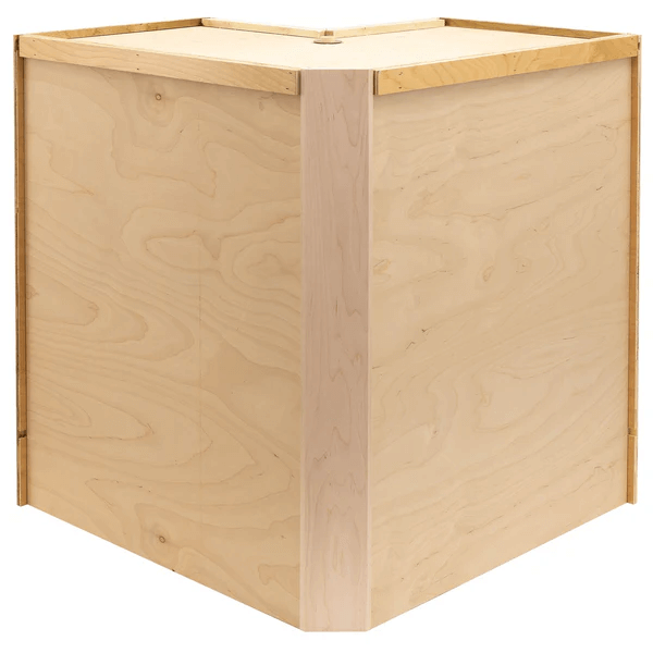 RV Lazy Susan Base Cabinet Rustic Hickory