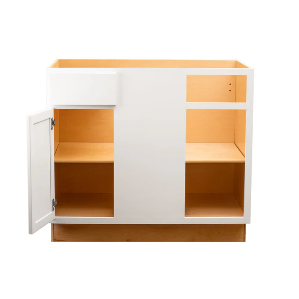 MRV Blind Base Corner Cabinet | Pure White