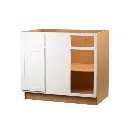MRV Blind Base Corner Cabinet | Pure White