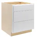 RV 3 Drawer Pots And Pans Base Cabinet | Pure White
