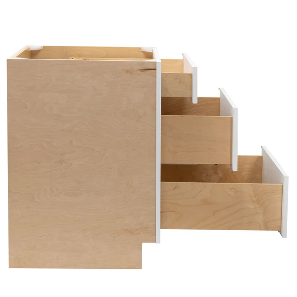 RV 3 Drawer Pots And Pans Base Cabinet | Pure White