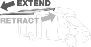 Fiamma Electric F45 Eagle 400 Deep Black (13'8") - 8'2" extension (with LED lights) - Black Case - Wall Mount or Rack Mount - 08591A15R - Royal Grey