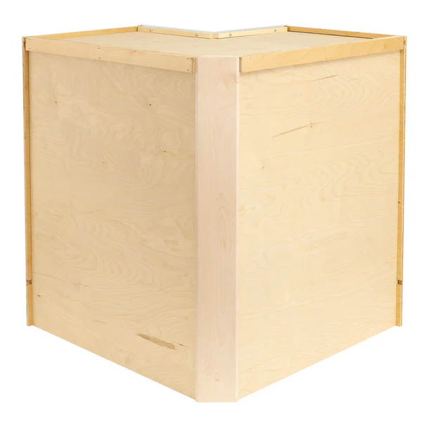 RV Easy Reach Corner Base Cabinet | Pure White