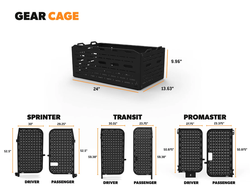 ADVENTURE VAN REAR PLATFORM GEAR CAGE - FVCO
