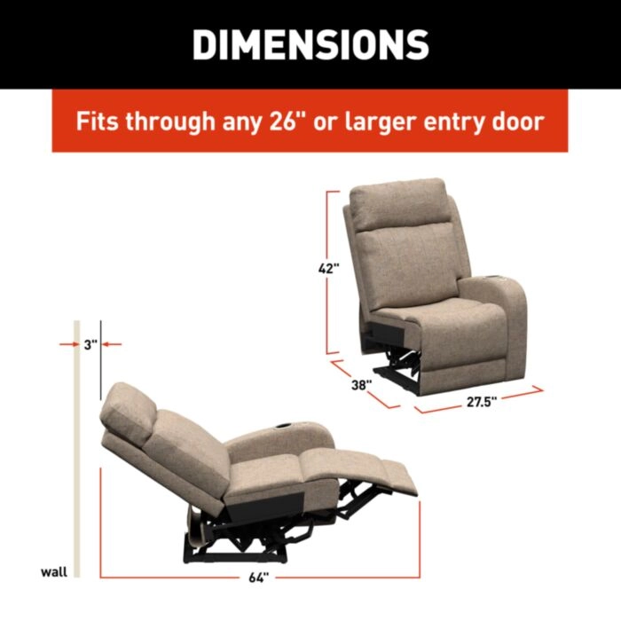 Thomas Payne® Signature Seismic Series RV Theater Seating Recliner - Left Arm