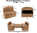 RV Dinette Booth with Table | 38" Sand
