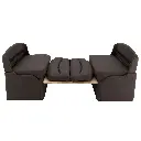 RV Dinette Booth with Table | 44" Chocolate