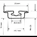 Flanged L Track "BEEFY" - Anodized black