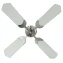 RV Ceiling Fan | 36" Brushed Nickel with White Blades | 12 Volt