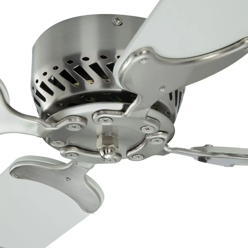 RV Ceiling Fan | 36" Brushed Nickel with White Blades | 12 Volt