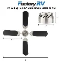 RV Ceiling Fan | 36" Black Brush Nickle | 12 Volt