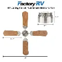 RV Ceiling Fan | 36" Oak Brush Nickle | 12 Volt