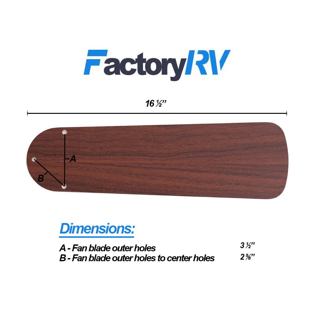 Replacement Fan Blades 16 ½" Oak/Walnut | Five Pack