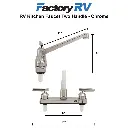 RV Kitchen Faucet | Two Handles | Chrome