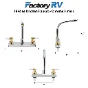 RV Kitchen High Rise Faucet | Chrome Finish | Polished Brass Handles