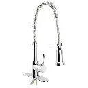 RV Kitchen Faucet Pull Down Gooseneck | Chrome