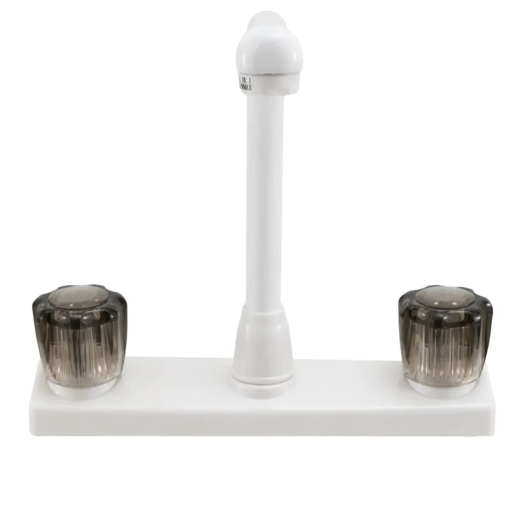 RV Kitchen High Rise Faucet | Smoked Acrylic Knobs