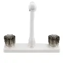 RV Kitchen High Rise Faucet | Smoked Acrylic Knobs
