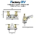 RV Bathroom Faucet | Chrome with Polished Brass Handles