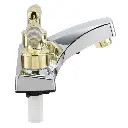 RV Bathroom Faucet | Chrome with Polished Brass Handles