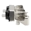 RV Shower Faucet & Bathtub Diverter | Brushed Nickel with Smoked Handles