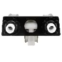 RV Shower Faucet & Bathtub Diverter | Brushed Nickel with Smoked Handles