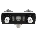 RV Shower Faucet & Bathtub Diverter | White with Smoked Handles