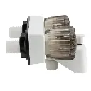 RV Shower Faucet & Bathtub Diverter | White with Smoked Handles